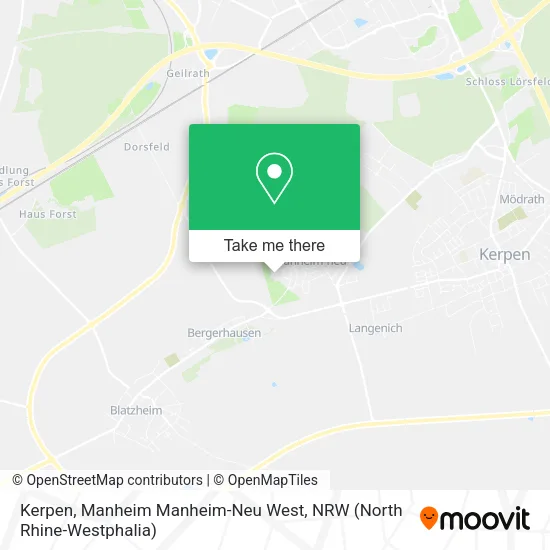 Карта Kerpen, Manheim Manheim-Neu West