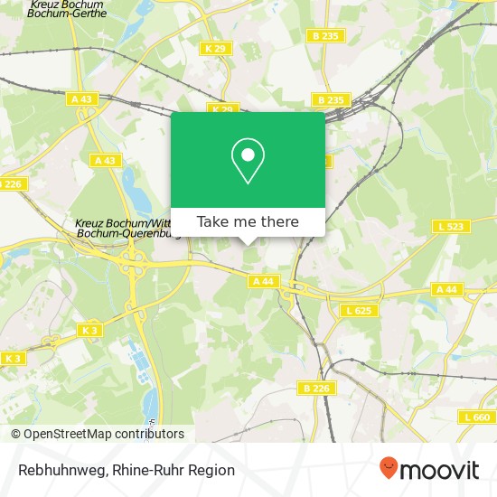 Rebhuhnweg map