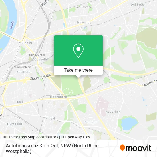 Карта Autobahnkreuz Köln-Ost