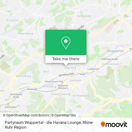 Partyraum Wuppertal - die Havana Lounge map