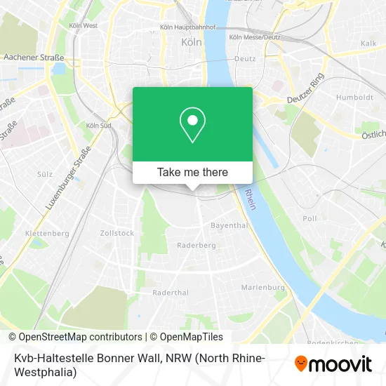 Карта Kvb-Haltestelle Bonner Wall