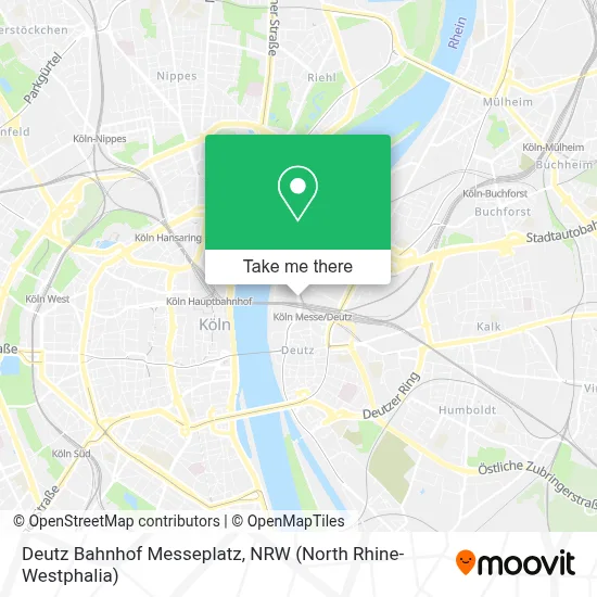 Deutz Bahnhof Messeplatz map