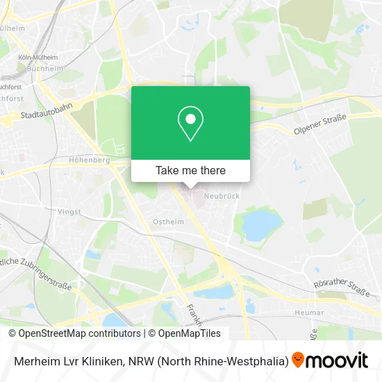Карта Merheim Lvr Kliniken