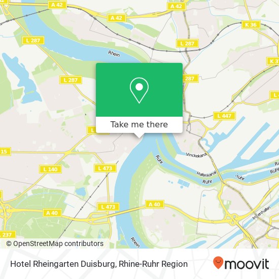 Карта Hotel Rheingarten Duisburg
