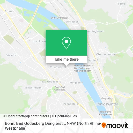 Карта Bonn, Bad Godesberg Denglerstr.