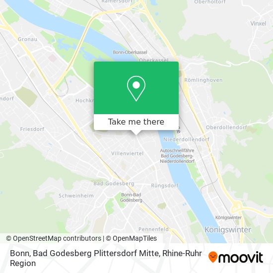 Bonn, Bad Godesberg Plittersdorf Mitte map