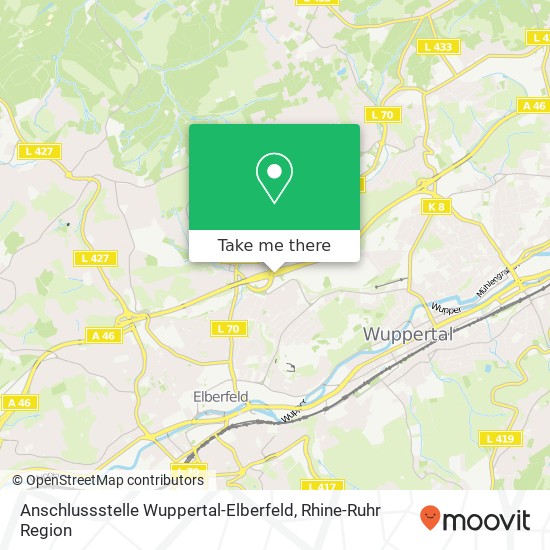 Anschlussstelle Wuppertal-Elberfeld map