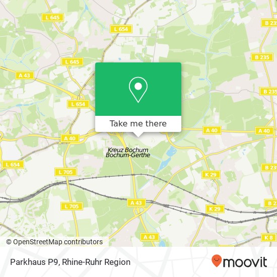 Parkhaus P9 map