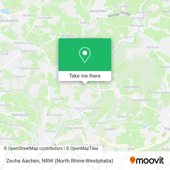 Zeche Aachen map