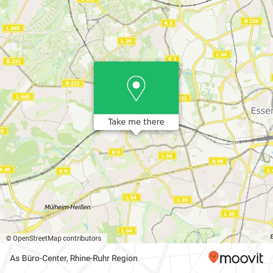 As Büro-Center map