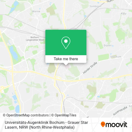 Карта Universitäts-Augenklinik Bochum - Grauer Star Lasern