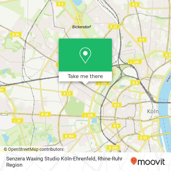 Senzera Waxing Studio Köln-Ehrenfeld map