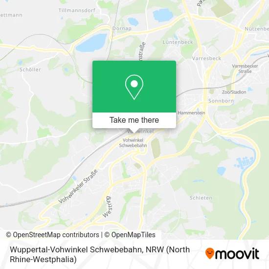 Карта Wuppertal-Vohwinkel Schwebebahn