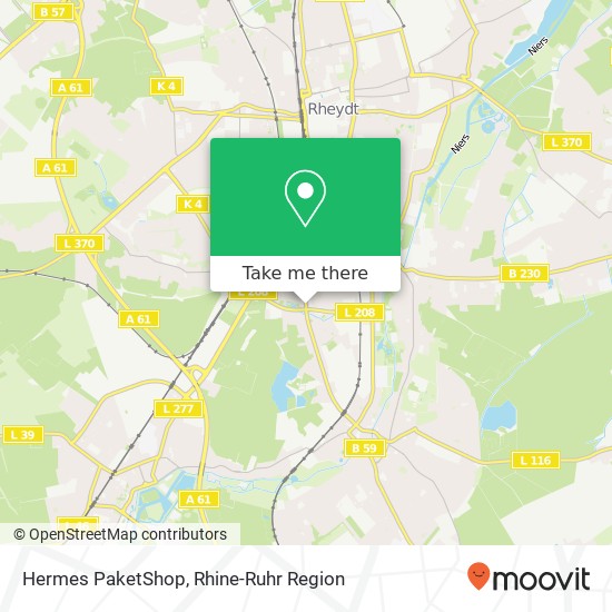 Hermes PaketShop map