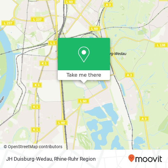 JH Duisburg-Wedau map