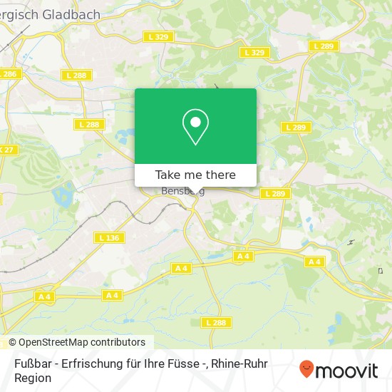 Fußbar - Erfrischung für Ihre Füsse - map