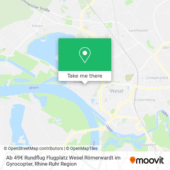 Ab 49€ Rundflug Flugplatz Wesel Römerwardt im Gyrocopter map