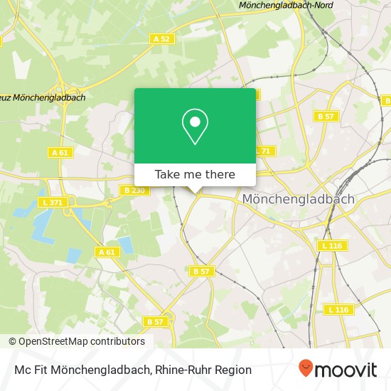 Карта Mc Fit Mönchengladbach