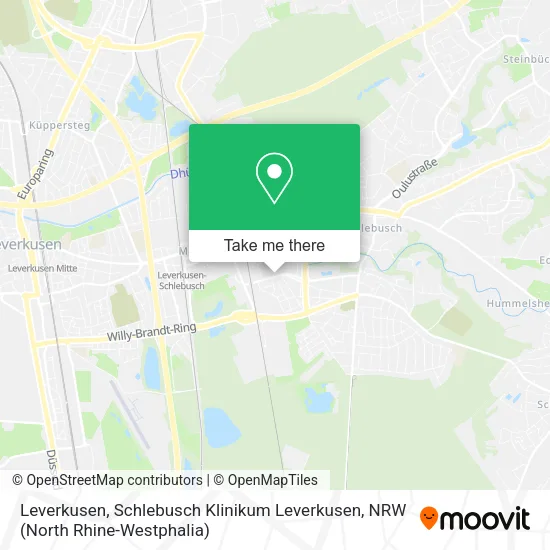 Карта Leverkusen, Schlebusch Klinikum Leverkusen