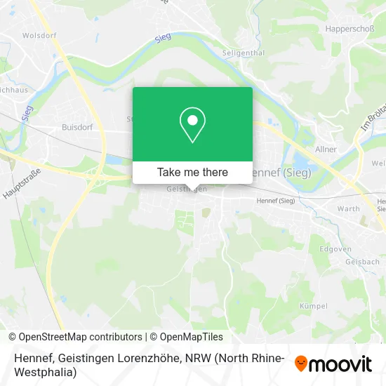 Карта Hennef, Geistingen Lorenzhöhe