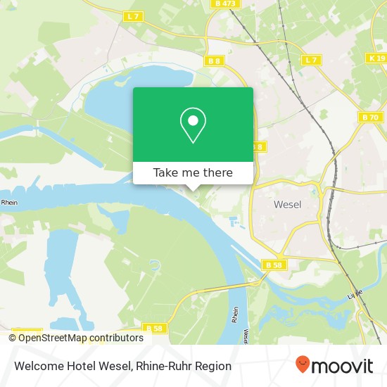 Welcome Hotel Wesel map