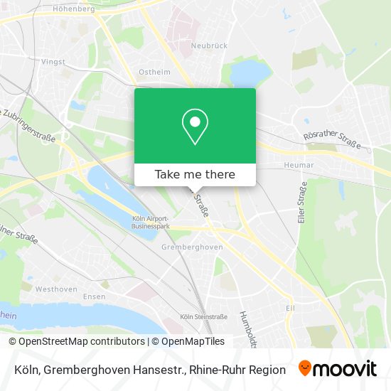 Köln, Gremberghoven Hansestr. map