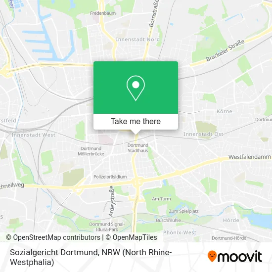 Карта Sozialgericht Dortmund