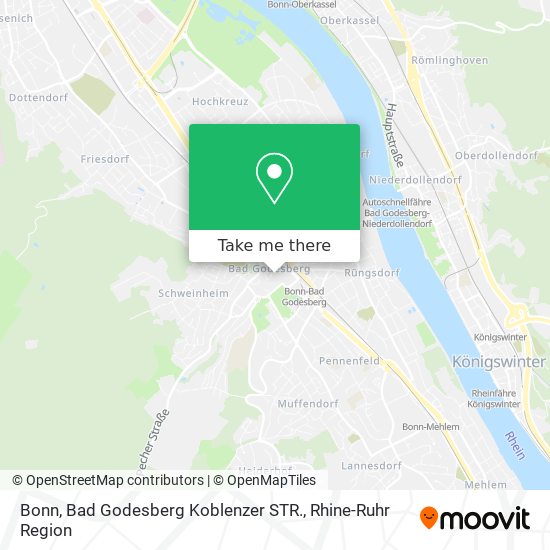 Bonn, Bad Godesberg Koblenzer STR. map