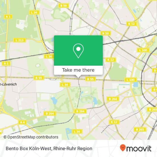 Bento Box Köln-West map