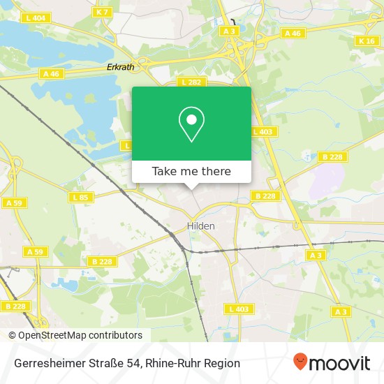 Gerresheimer Straße 54 map