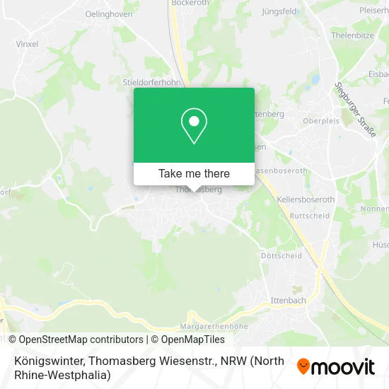 Карта Königswinter, Thomasberg Wiesenstr.