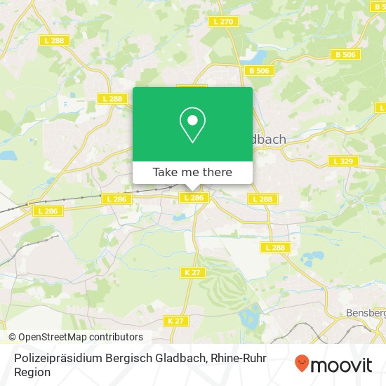 Карта Polizeipräsidium Bergisch Gladbach