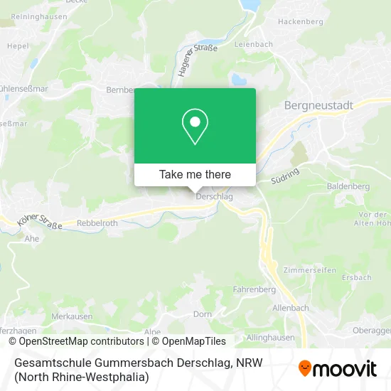 Карта Gesamtschule Gummersbach Derschlag