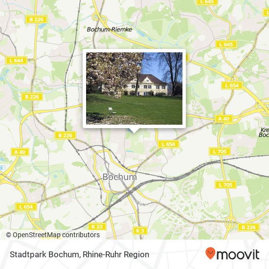 Stadtpark Bochum map