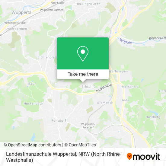 Landesfinanzschule Wuppertal map