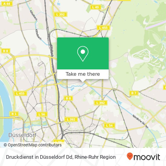 Druckdienst in Düsseldorf Dd map