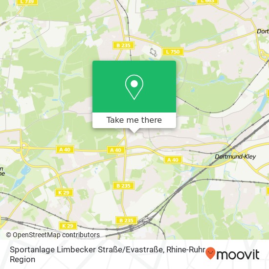 Карта Sportanlage Limbecker Straße / Evastraße