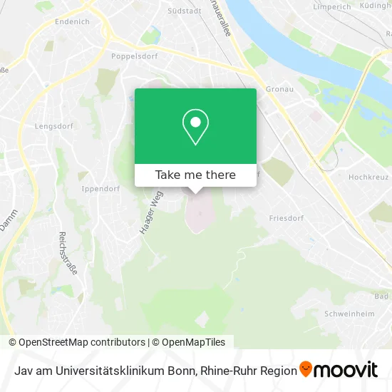 Карта Jav am Universitätsklinikum Bonn