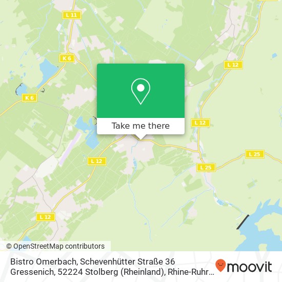 Карта Bistro Omerbach, Schevenhütter Straße 36 Gressenich, 52224 Stolberg (Rheinland)