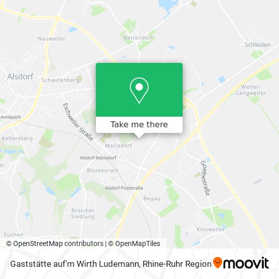 Карта Gaststätte auf'm Wirth Ludemann