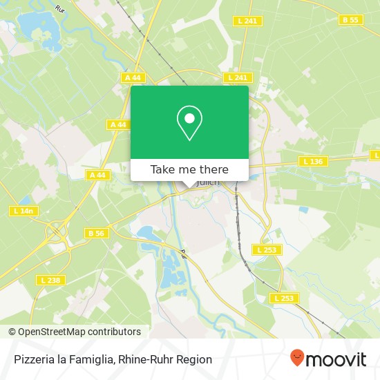 Pizzeria la Famiglia, Große Rurstraße 65 52428 Jülich map