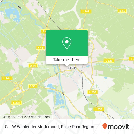 G + W Wahler der Modemarkt, Düsseldorfer Straße 1 52428 Jülich map