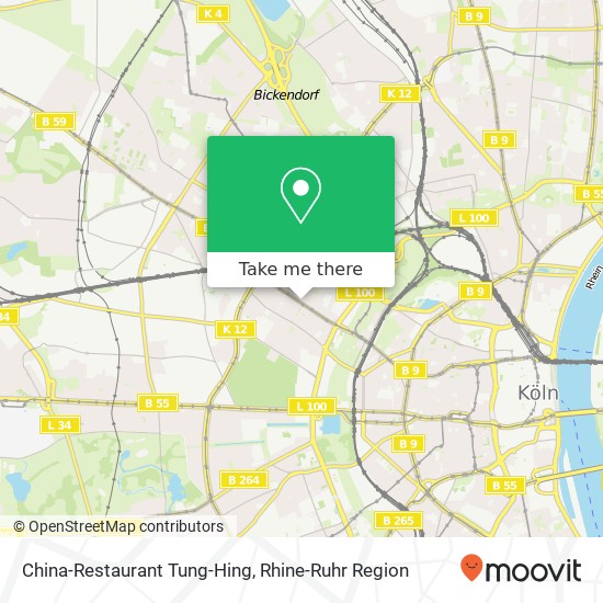 Карта China-Restaurant Tung-Hing, Venloer Straße 242 Ehrenfeld, 50823 Köln