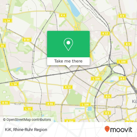 Карта KiK, Venloer Straße 406 Ehrenfeld, 50825 Köln