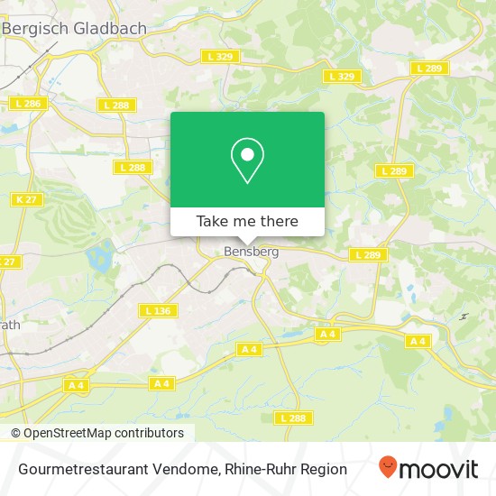 Gourmetrestaurant Vendome, Kadettenstraße Bensberg, 51429 Bergisch Gladbach map