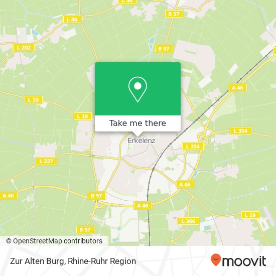Карта Zur Alten Burg, Roermonder Straße 13 41812 Erkelenz
