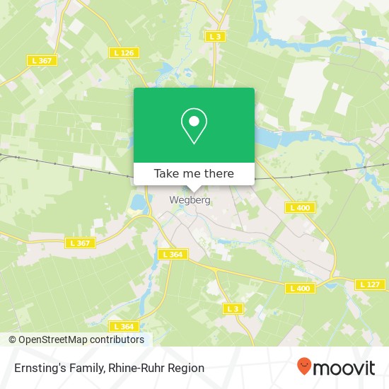 Карта Ernsting's Family, Bahnhofstraße 34 41844 Wegberg