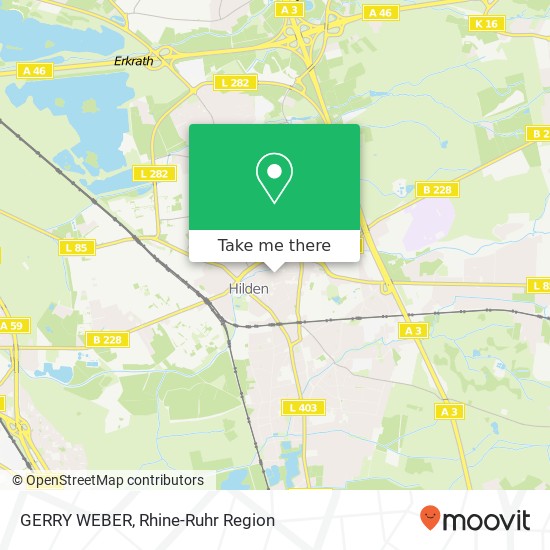 GERRY WEBER, Mittelstraße 55 40721 Hilden map