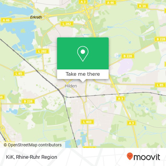 KiK, Am Kronengarten 9 40721 Hilden map