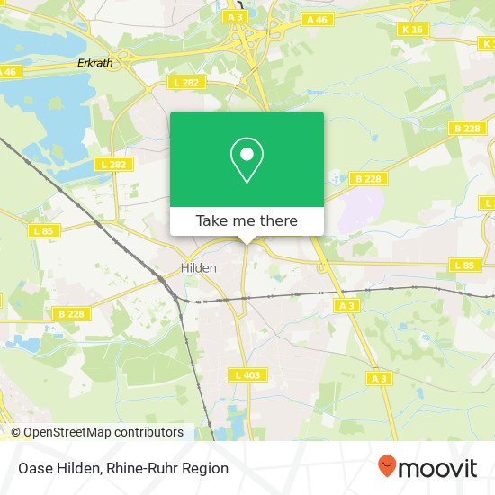 Карта Oase Hilden, Hochdahler Straße 8 40724 Hilden